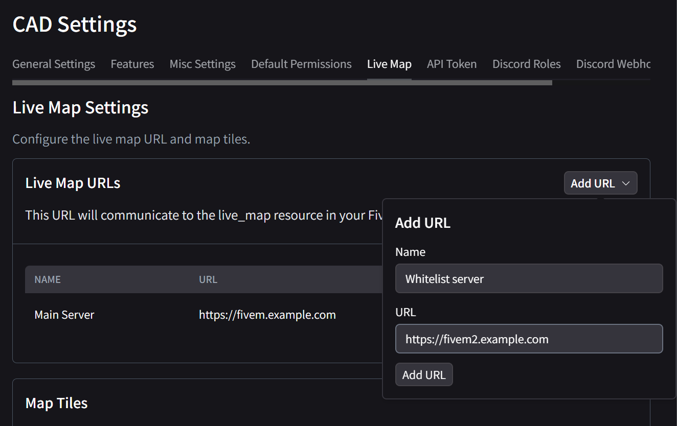 Multi Live Map URLs